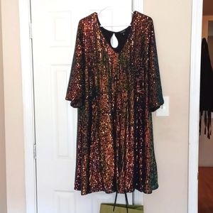 Torrid colorful sequin mini dress